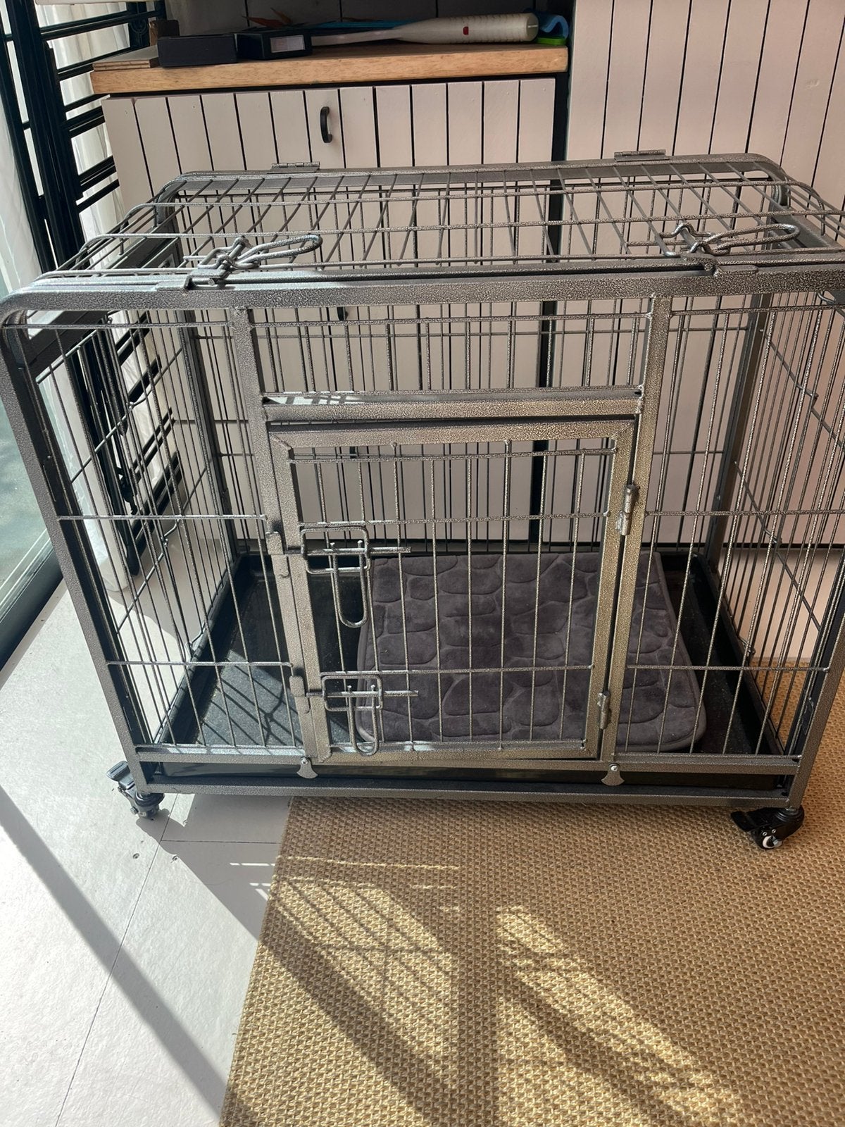 Bench op wieltjes, Ophalen, Zo goed als nieuw, 75 tot 110 cm, 65 tot 100 cm
