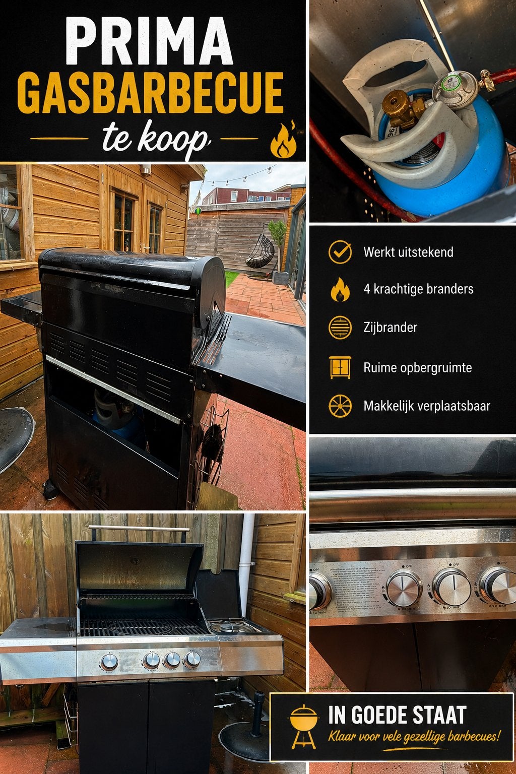 Goedwerkende gas BBQ te koop, Ophalen of Verzenden, Gebruikt