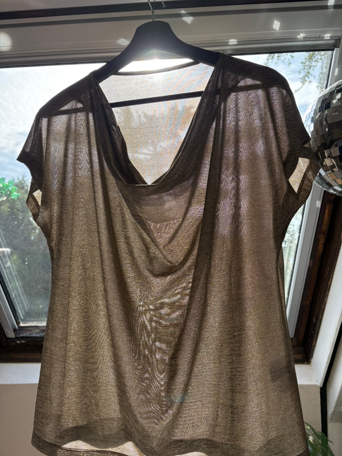 Shoeby top met boothals - maat L - goud, Ophalen of Verzenden, Zo goed als nieuw, Maat 42/44 (L)