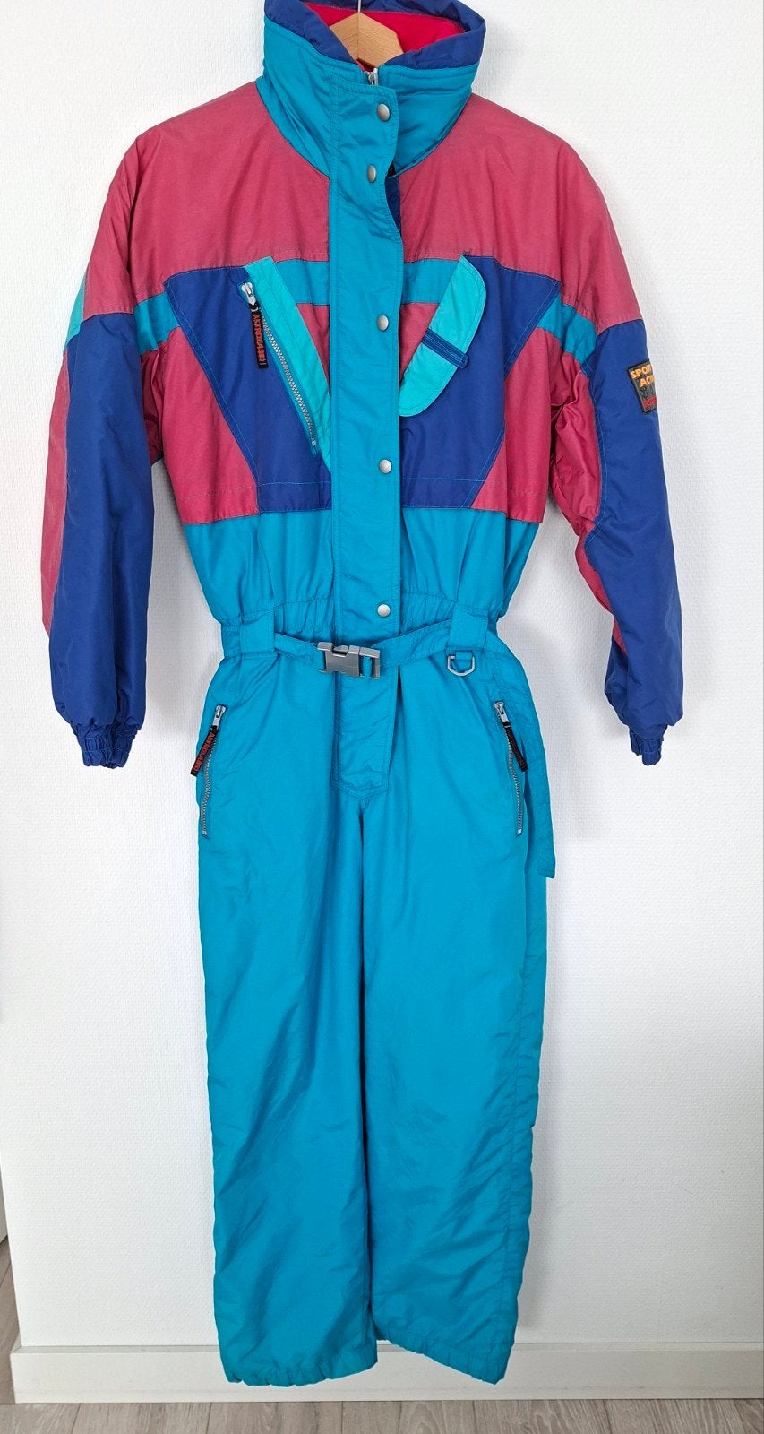 vintage skipak 46/S/M retro fout après-ski carnaval klunen, Sport en Fitness, Ophalen of Verzenden, 160 tot 180 cm, Kleding, Overige merken