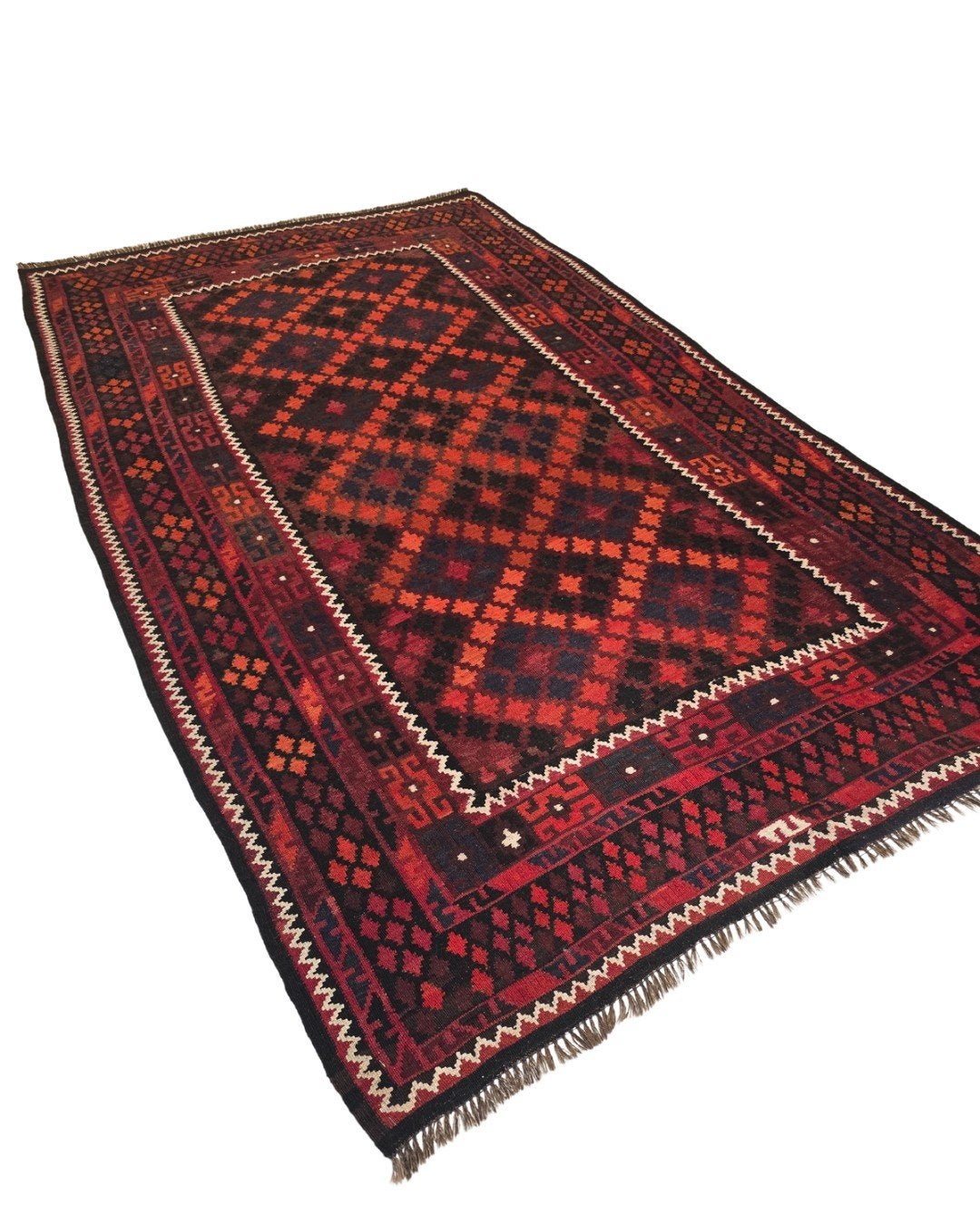 Tribal Kelim Afganistan 285x170 wollen vloerkleed, 1185VB, De handelmaatschappij, Kelim kilim wollen vloerkleed perzisch tapijt
