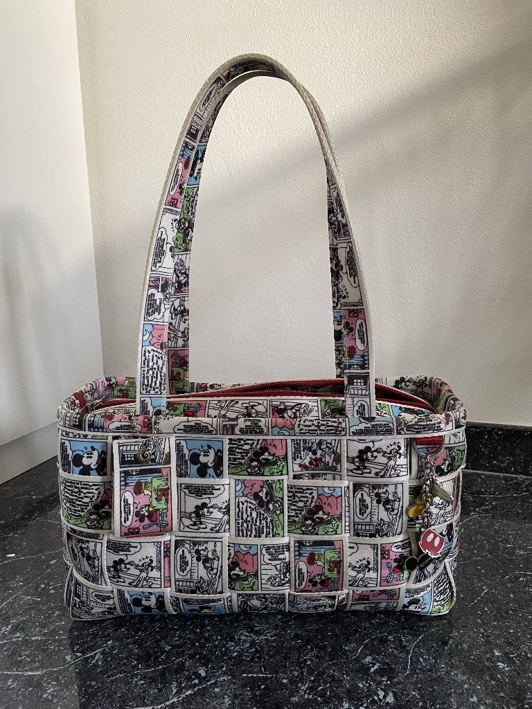 Harveys Disney Couture Mickey Mouse Comic Strip Seatbelt Bag, Ophalen of Verzenden, Gebruikt, Wit, Handtas