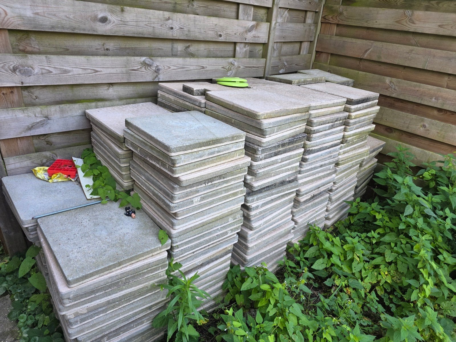 Tuintegels 40x40 cm - Gebruikt, Ophalen, Gebruikt, 10 m² of meer, Beton