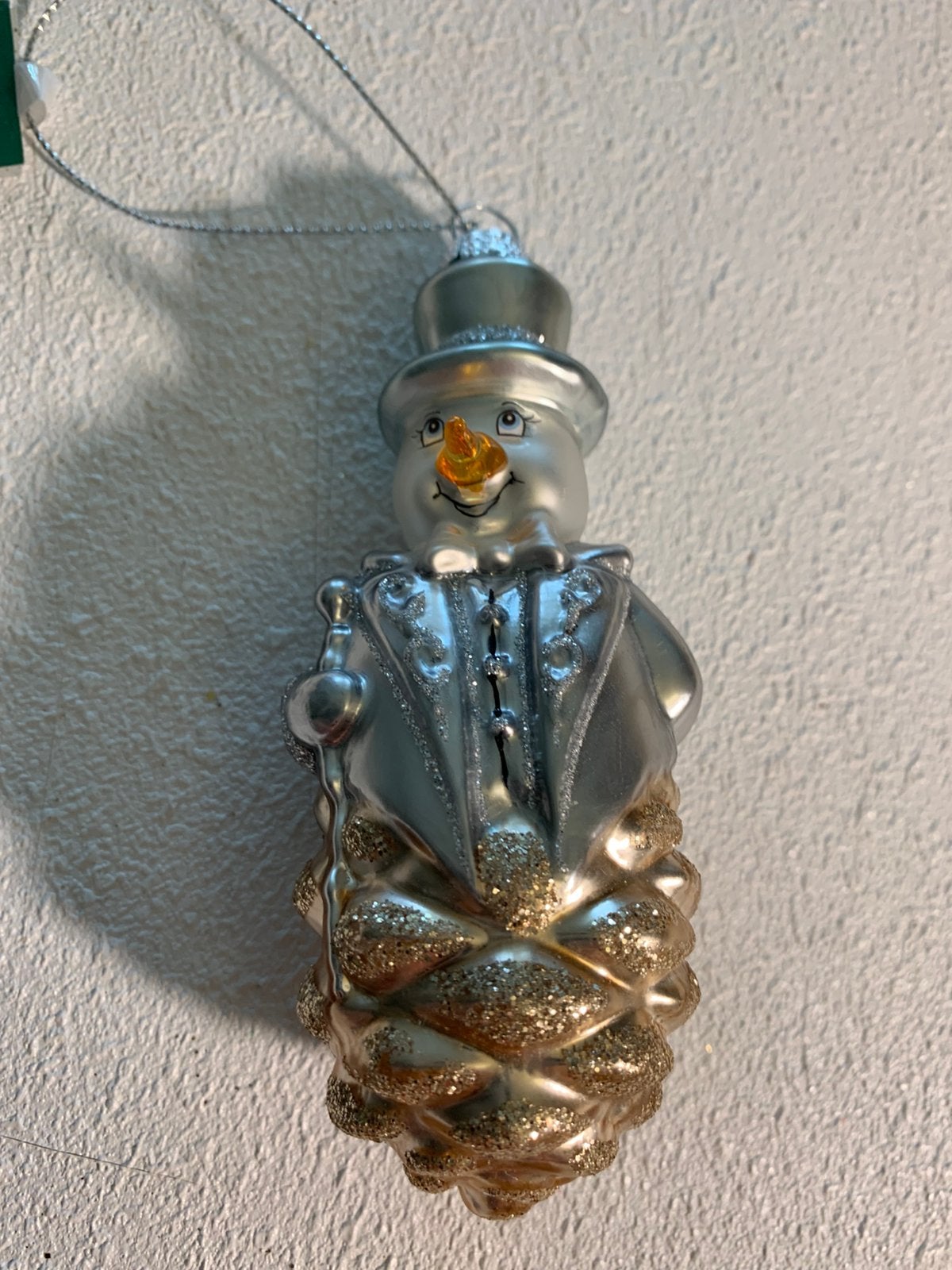 Glas sneeuwpop kersthanger, Ophalen of Verzenden, Nieuw