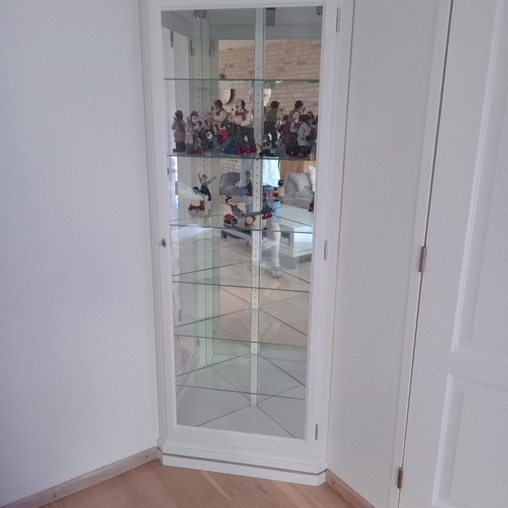 vitrine hoekkast, Ophalen, Zie foto, Gebruikt, Glas