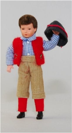 Caco 1:12 jongen, 10cm, Verzamelen, Poppenhuizen en Toebehoren, Caco-doll@hogrefe.ch, Nieuw, Ophalen of Verzenden, Cacodoll