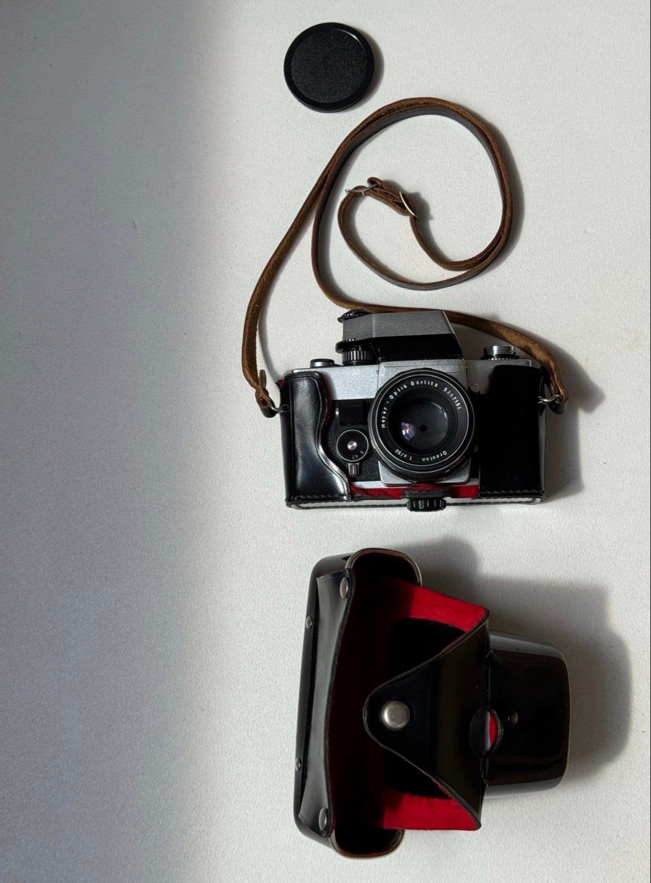 Analoge camera Praktica + Meyer-Optik 50mm, Verzenden, Gebruikt, Spiegelreflex, Overige Merken