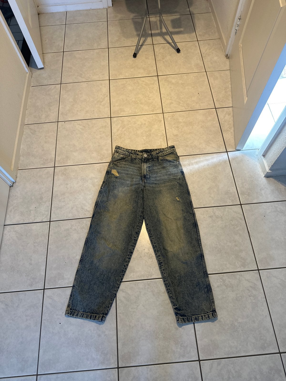 H&M Baggy Jeans met verstelbare taille - Maat 152, Kinderen en Baby's, Ophalen of Verzenden, Gebruikt, Jongen of Meisje