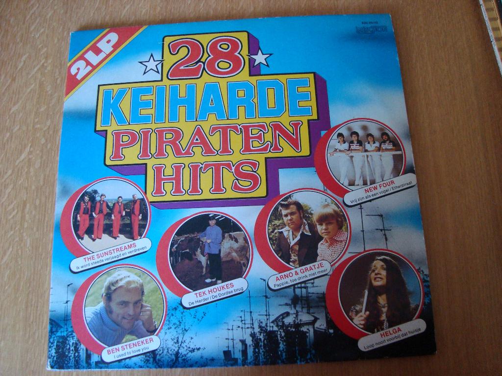 28 Keiharde piraten hits dubbel Lp, Cd's en Dvd's, Ophalen of Verzenden, Zo goed als nieuw, 12 inch, Levenslied of Smartlap