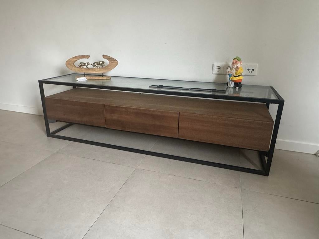 Set: TV meubel en buffettafel met glasplaat, Huis en Inrichting, Ophalen, 150 tot 200 cm, Minder dan 100 cm, 25 tot 50 cm