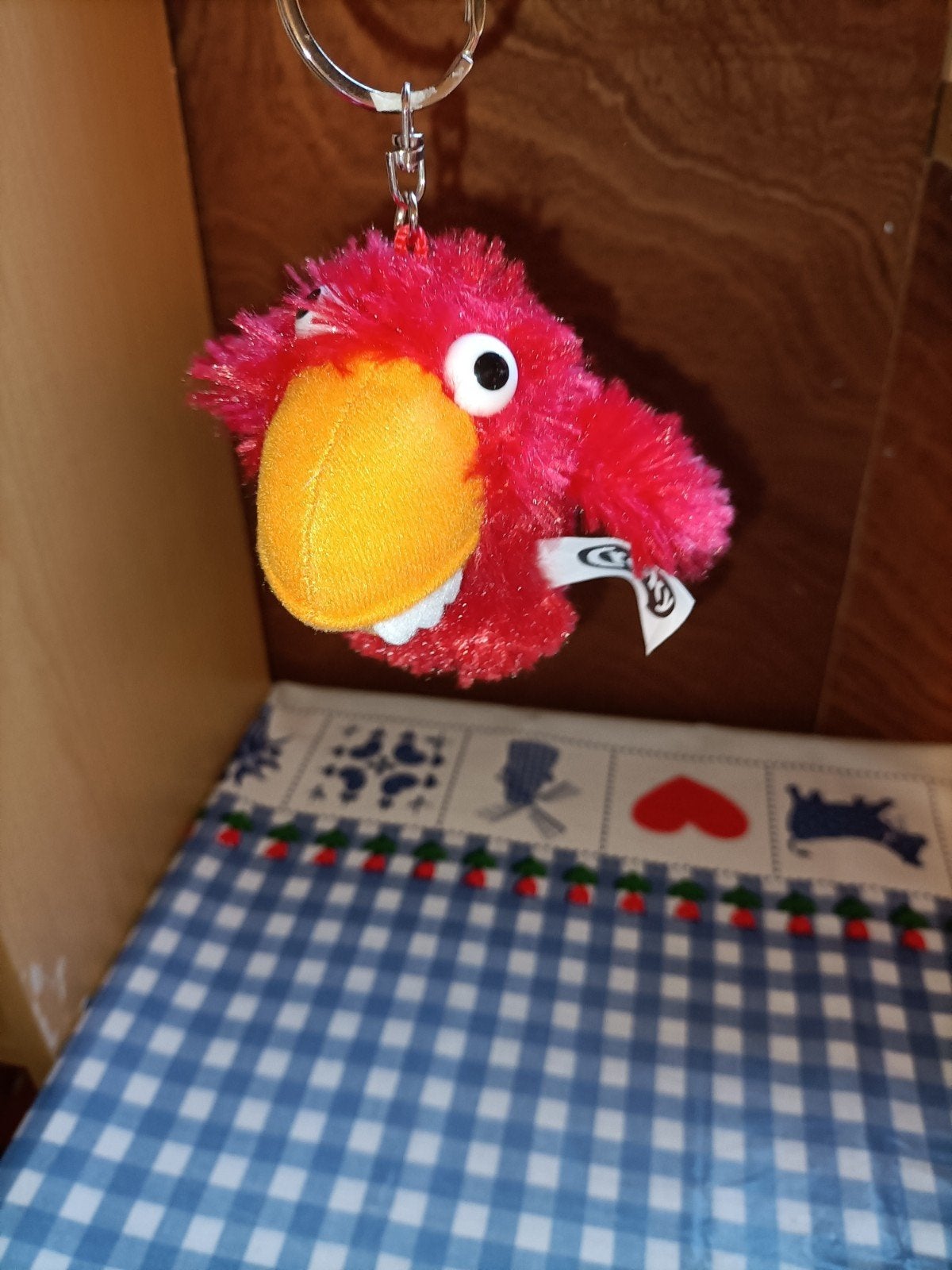 Croky sleutelhanger knuffeltje rood 9 cm, Ophalen of Verzenden, Zo goed als nieuw