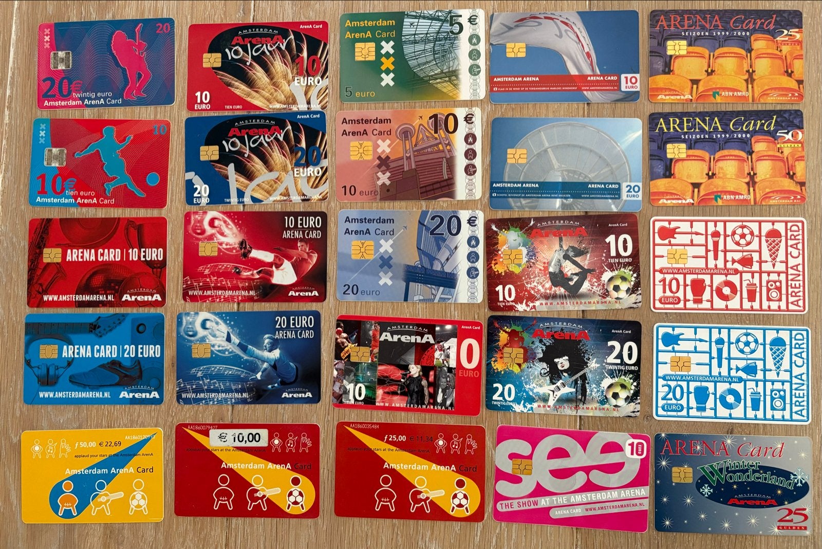 25 Arena Cards, gebruikt, Verzenden, Gebruikt, Overige sporten, Overige typen