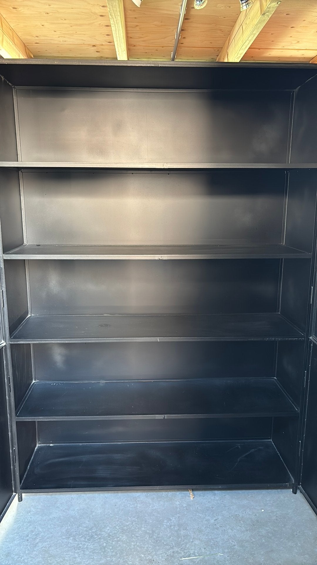 Vitrine kast, buffet kast, zwart metaal, industrieel, Ophalen, 100 tot 150 cm, ., .