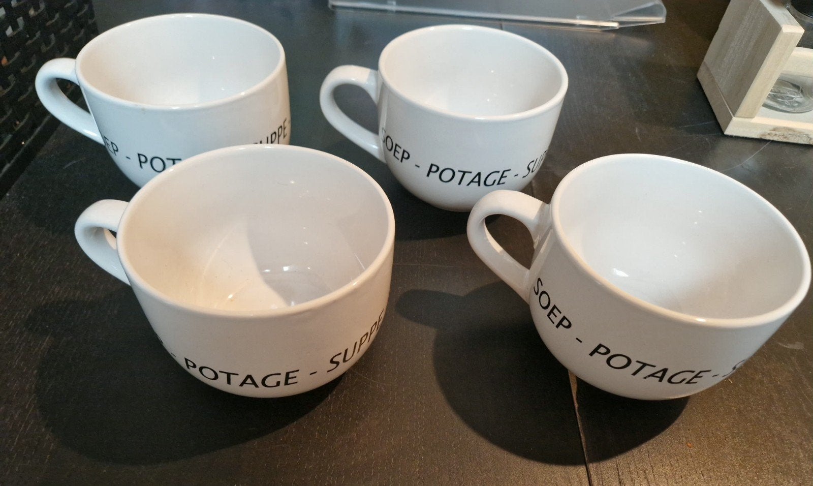 Soepkommen 4st, Huis en Inrichting, Keuken | Servies, Gebruikt, Ophalen of Verzenden, Kom(men), Overige stijlen