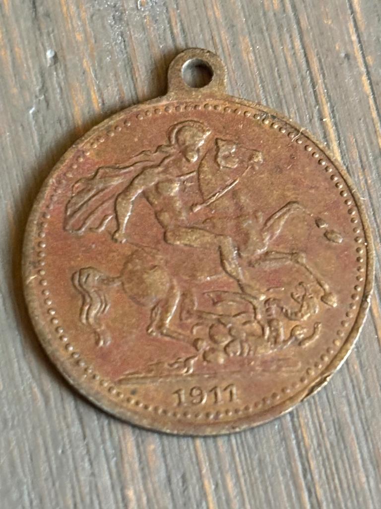 Coronation coin Edward VII, Postzegels en Munten, Penningen en Medailles, Ophalen of Verzenden, Overige materialen, Buitenland