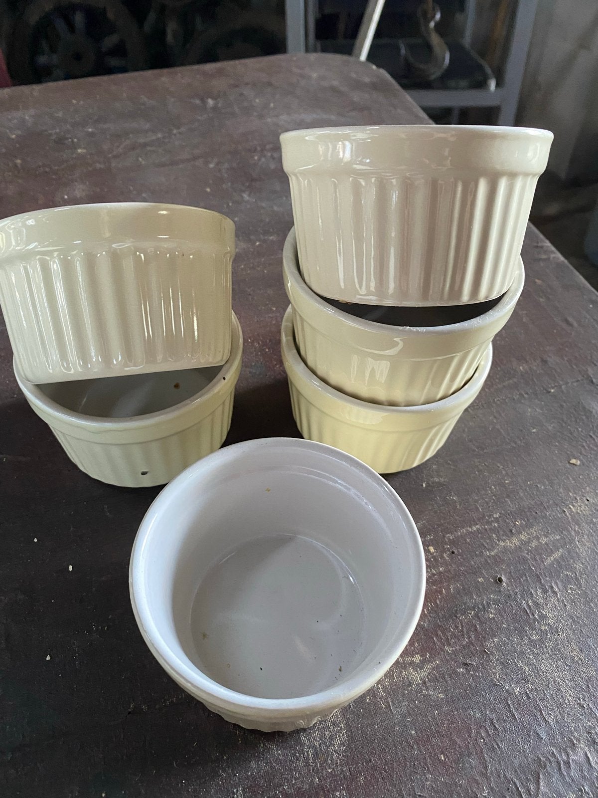 Set van 6 soufflé bakjes, Overige typen, Zo goed als nieuw, Steen/keramiek, Overige merken