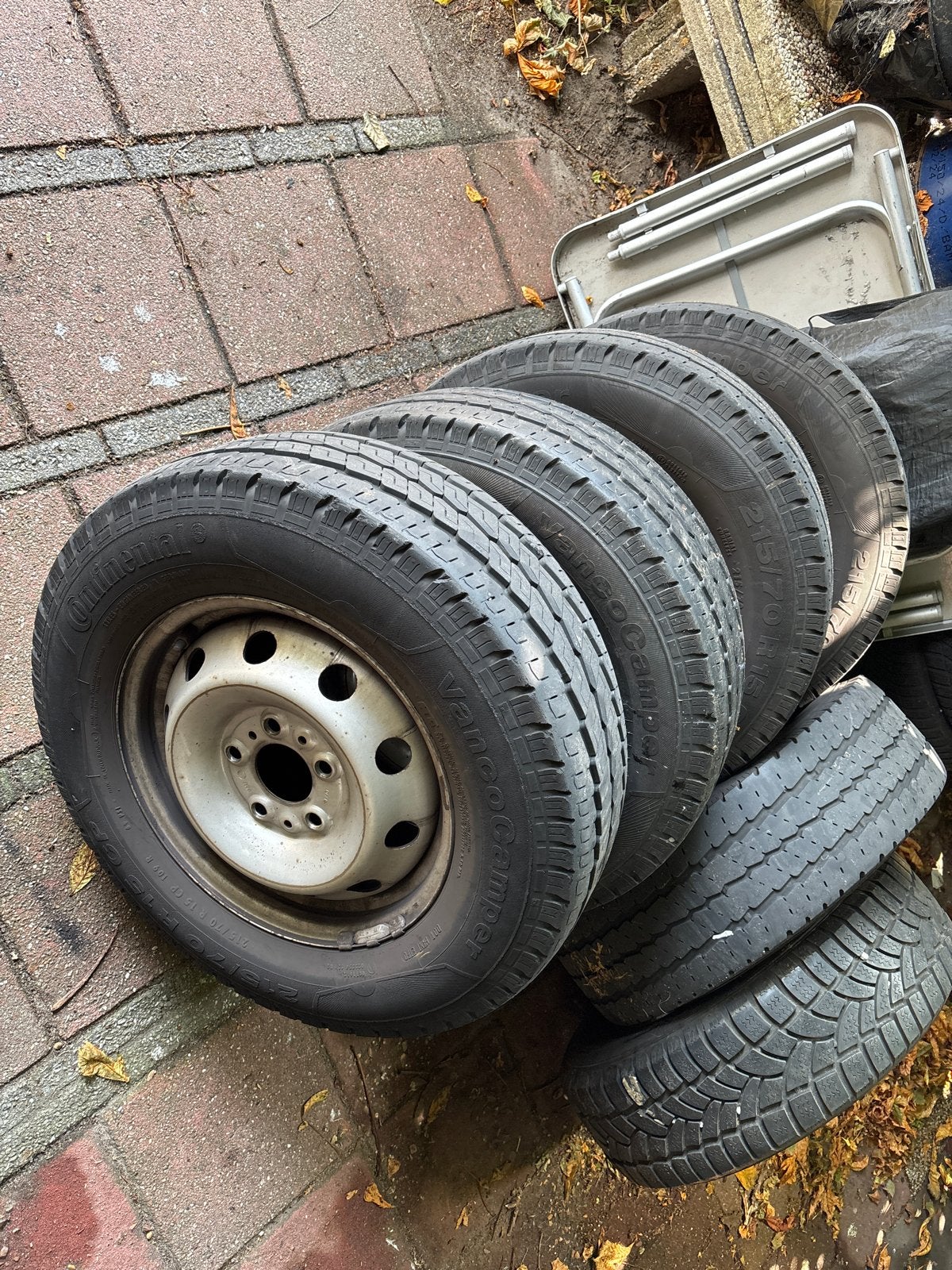 Continental banden met velgen 215/70/15 Fiat Ducato Jumper, Ophalen, 15 inch, Banden en Velgen, Zomerbanden