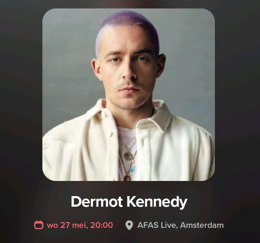 Twee tickets voor Dermot Kennedy, 27mei Afas Live, Tickets en Kaartjes, Twee personen, November