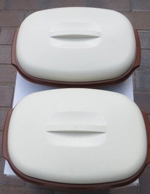 2 Tupperware vers schalen 3 delig zgan, Ophalen, Zo goed als nieuw, Bruin, Schaal