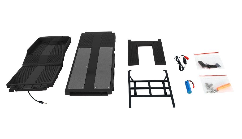 Flatbed Semi-Trailer Three Axles for Scania 1:18 black, Ophalen of Verzenden, Nieuw, Overige schalen, Onderdeel