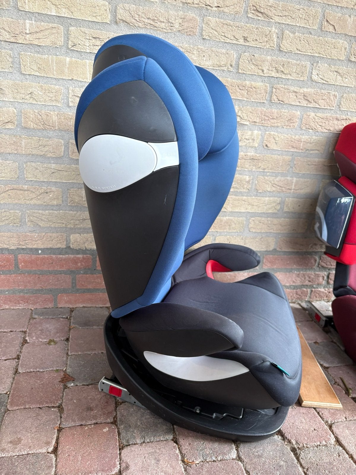Cybex Solution X-Fix autostoel - Blauw/Zwart, Autogordel of Isofix, Gebruikt, 15 t/m 36 kg, Verstelbare rugleuning