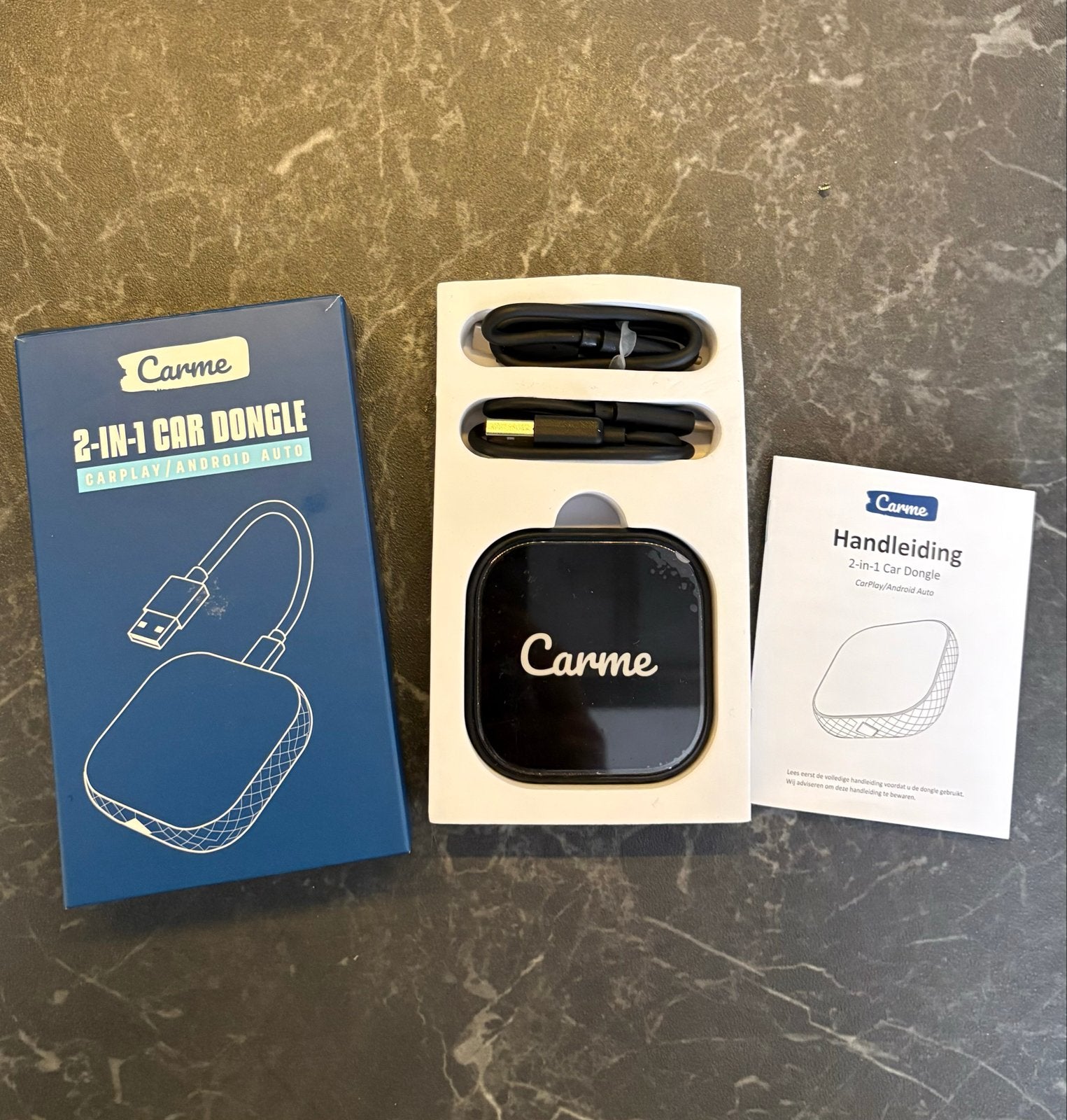 Carme 2-in-1 Car Dongle CarPlay/Android Auto, Ophalen of Verzenden, Nieuw