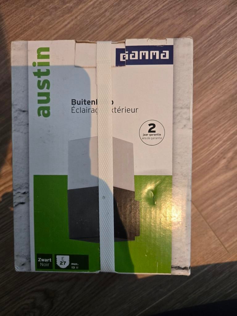 Nieuwe Gamma Austin Buitenlamp Zwart E27 Max 13W, Tuin en Terras, Minder dan 50 watt, Wandlamp, Ophalen of Verzenden, Netvoeding