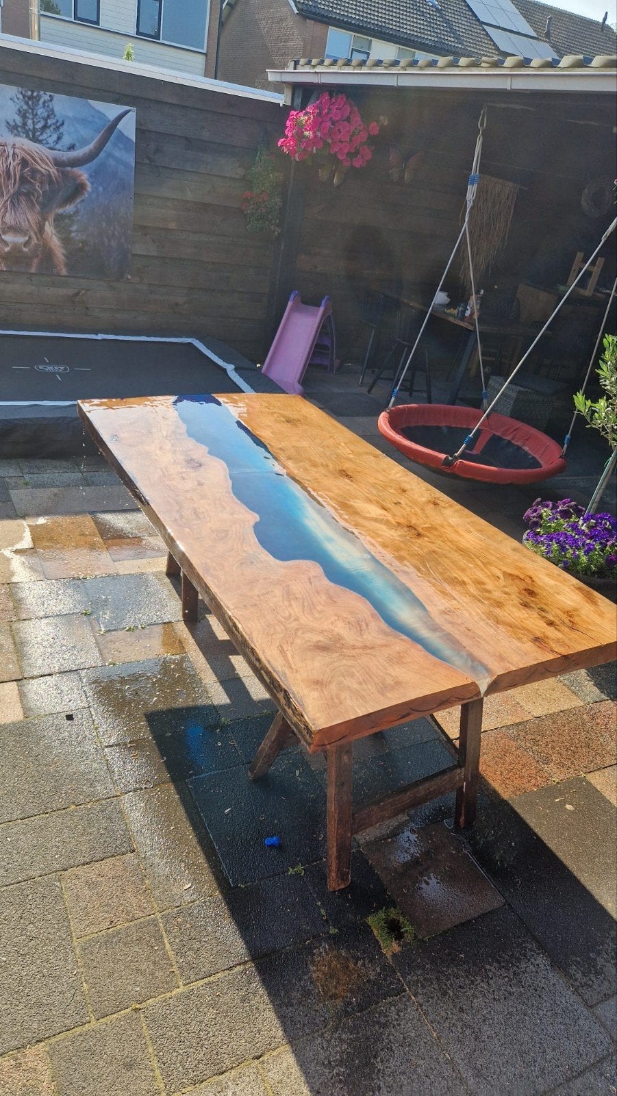 Tafel blad met Epoxy, Ophalen, Rechthoekig, 200 cm of meer, 50 tot 100 cm