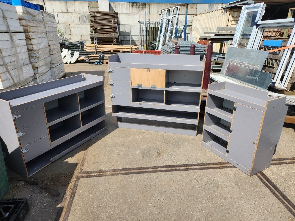 26100 - Materiaalkasten, opbergkasten voor in een werkbus, Ophalen, Gebruikt, 170 cm of meer