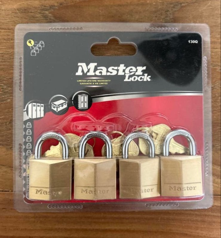 Nieuw! Master Lock Hangsloten - Set van 4, Ophalen of Verzenden, Nieuw, Koper of Messing, Slot
