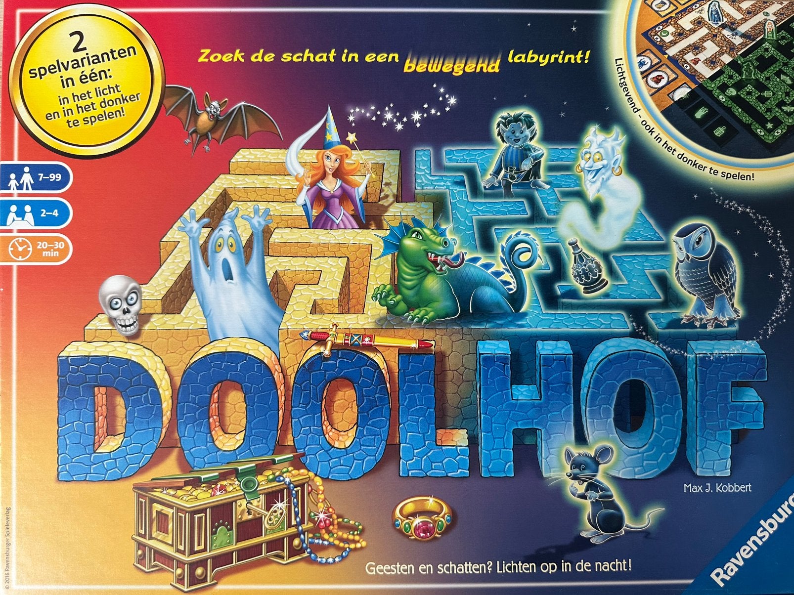 Doolhof Bordspel - Ravensburger - Lichtgevend, Hobby en Vrije tijd, Gezelschapsspellen | Bordspellen, Drie of vier spelers, Ophalen of Verzenden