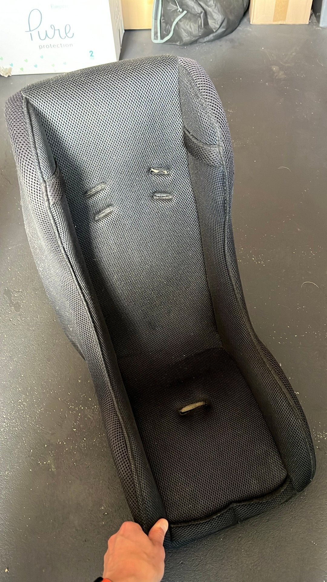 Peuterstoeltje voor bakfiets, Ophalen
