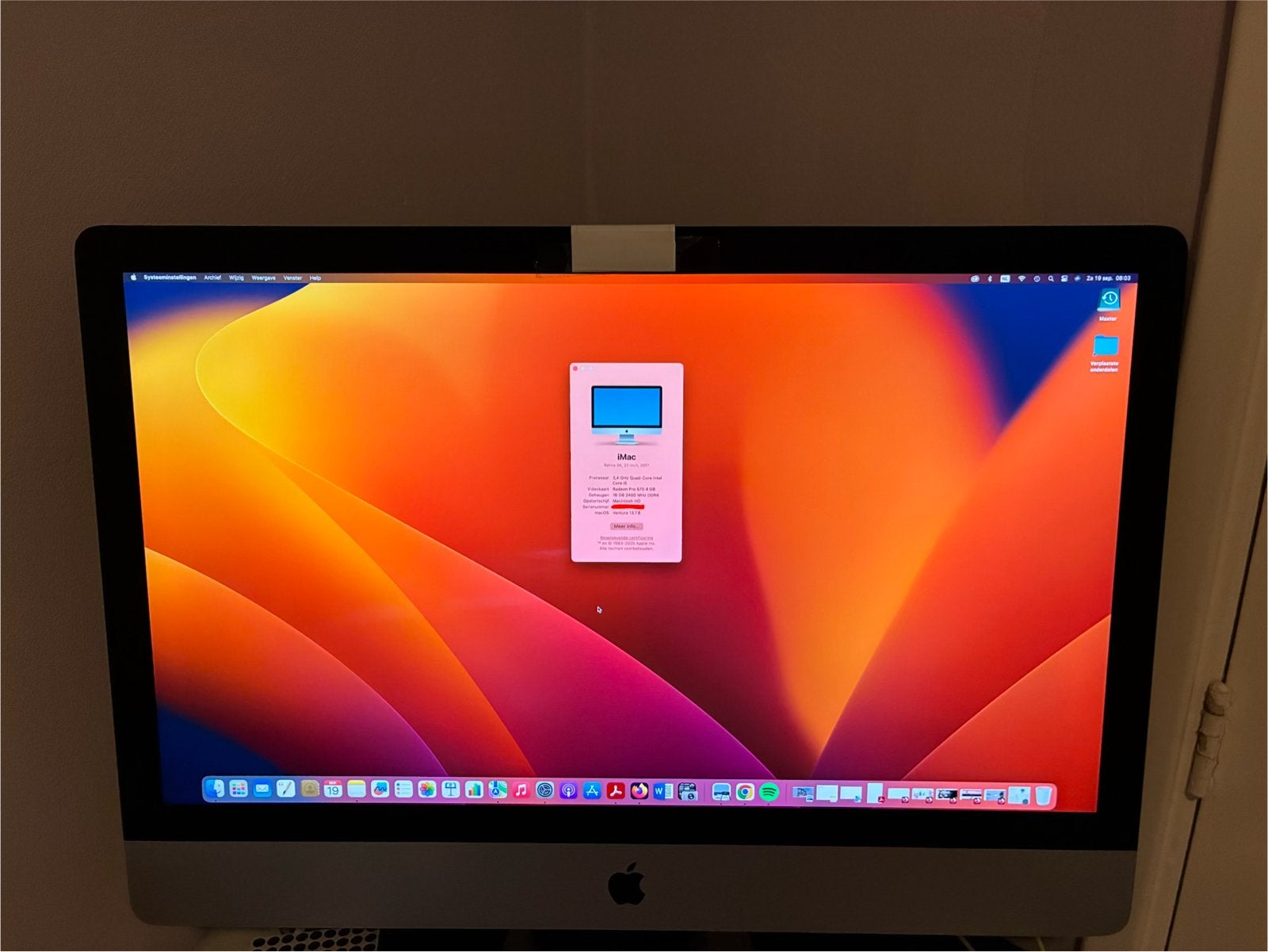 iMac Retina 5K, 27-inch, 2017 - 1TB, 16GB RAM, i5, Computers en Software, Gebruikt, HDD en SSD, IMac, Ophalen of Verzenden
