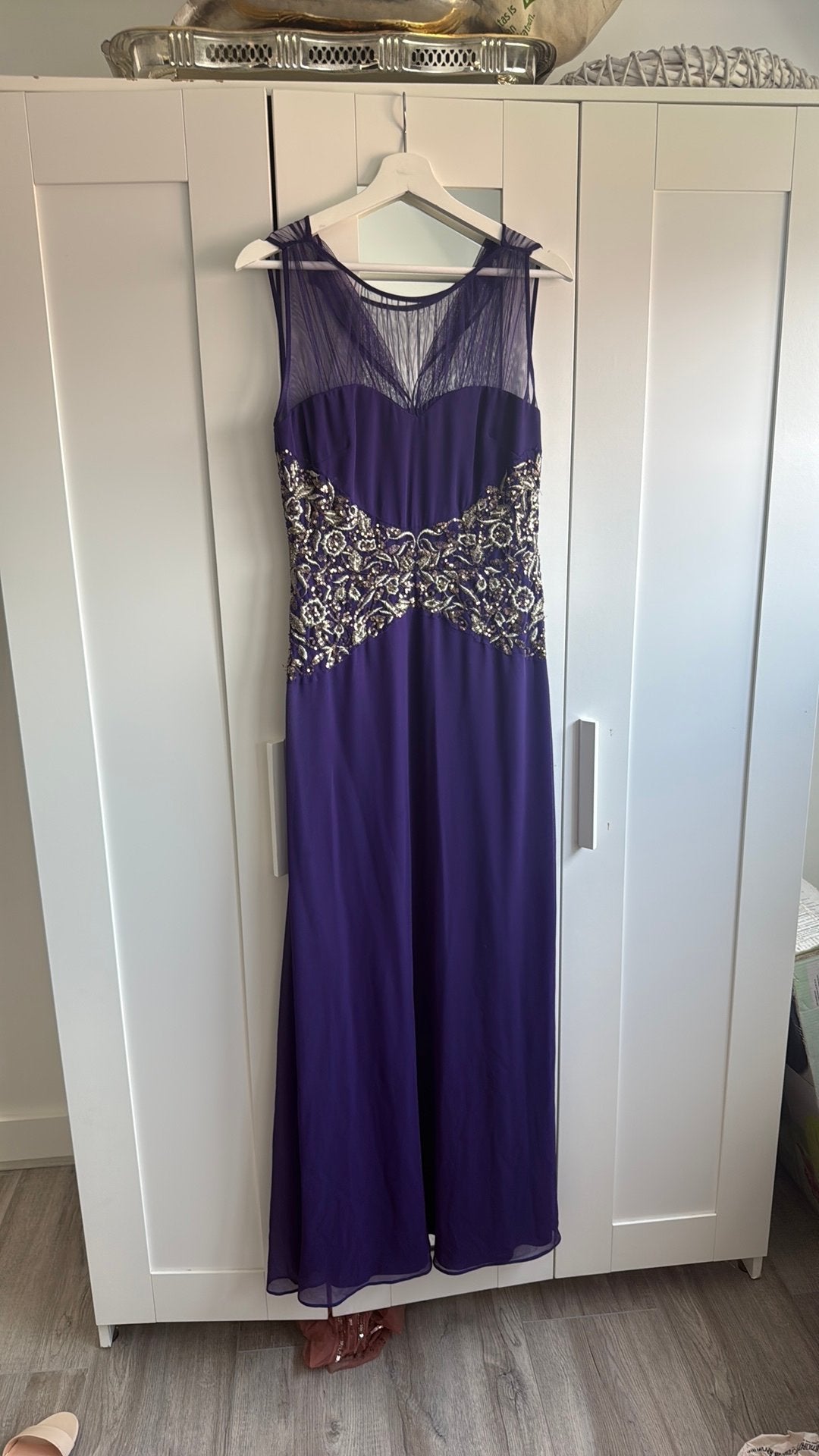Donkerpaarse galajurk maat s Mango, Kleding | Dames, Gelegenheidskleding, Maat 38/40 (M), Galajurk, Paars, Ophalen of Verzenden