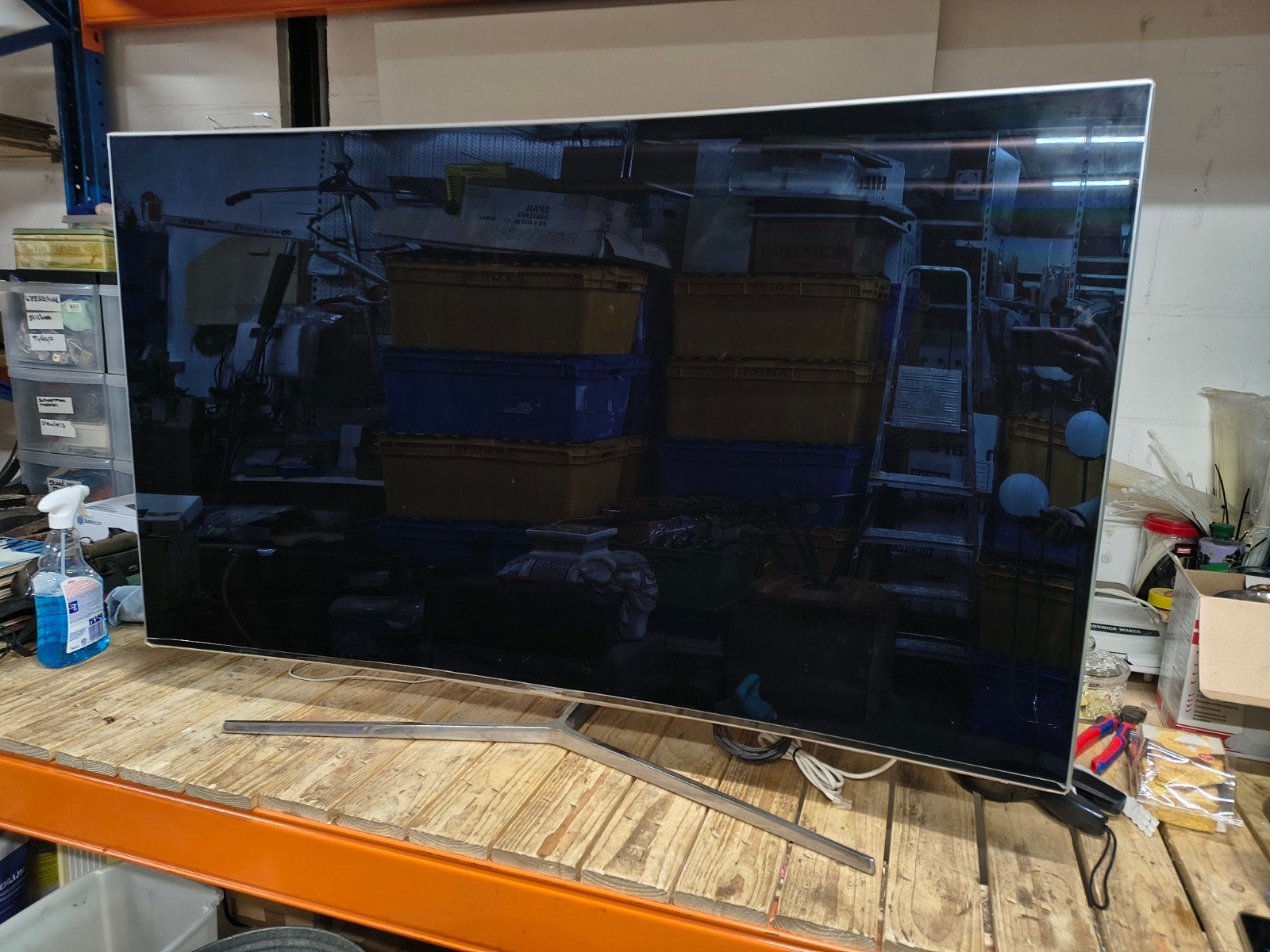 Samsung curved 4k ultra hd smart tv 55 inch, Ophalen, Gebruikt, ., Samsung