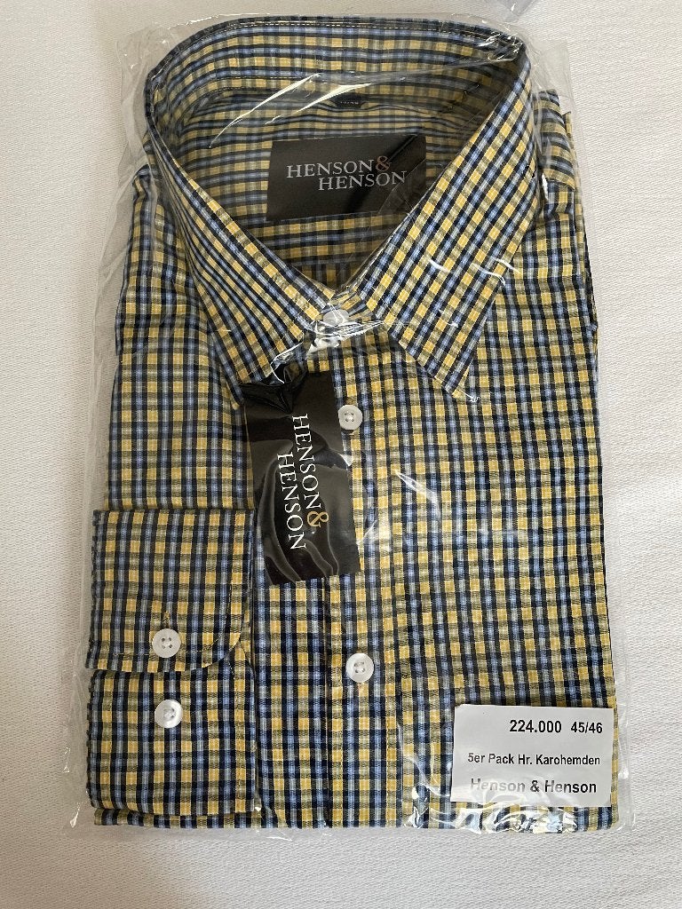Set van 2 overhemden 45/46, Kleding | Heren, Henson & Henson, Meerkleurig, Nieuw, Ophalen of Verzenden