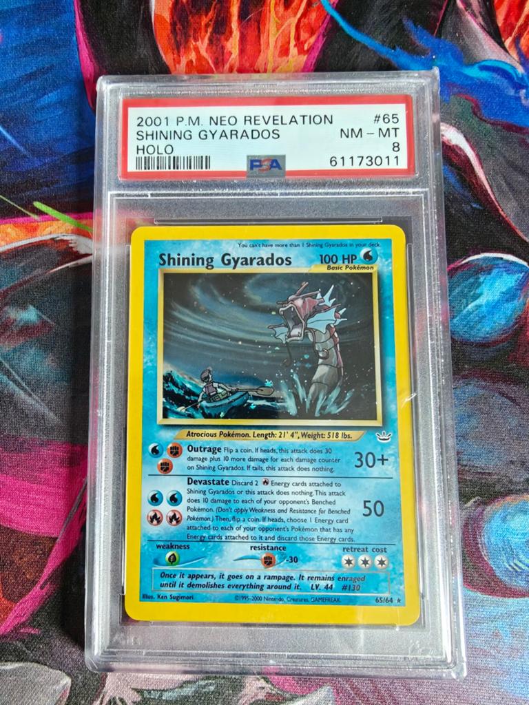 Shining gyarados PSA8 te koop, Ophalen of Verzenden, Zo goed als nieuw