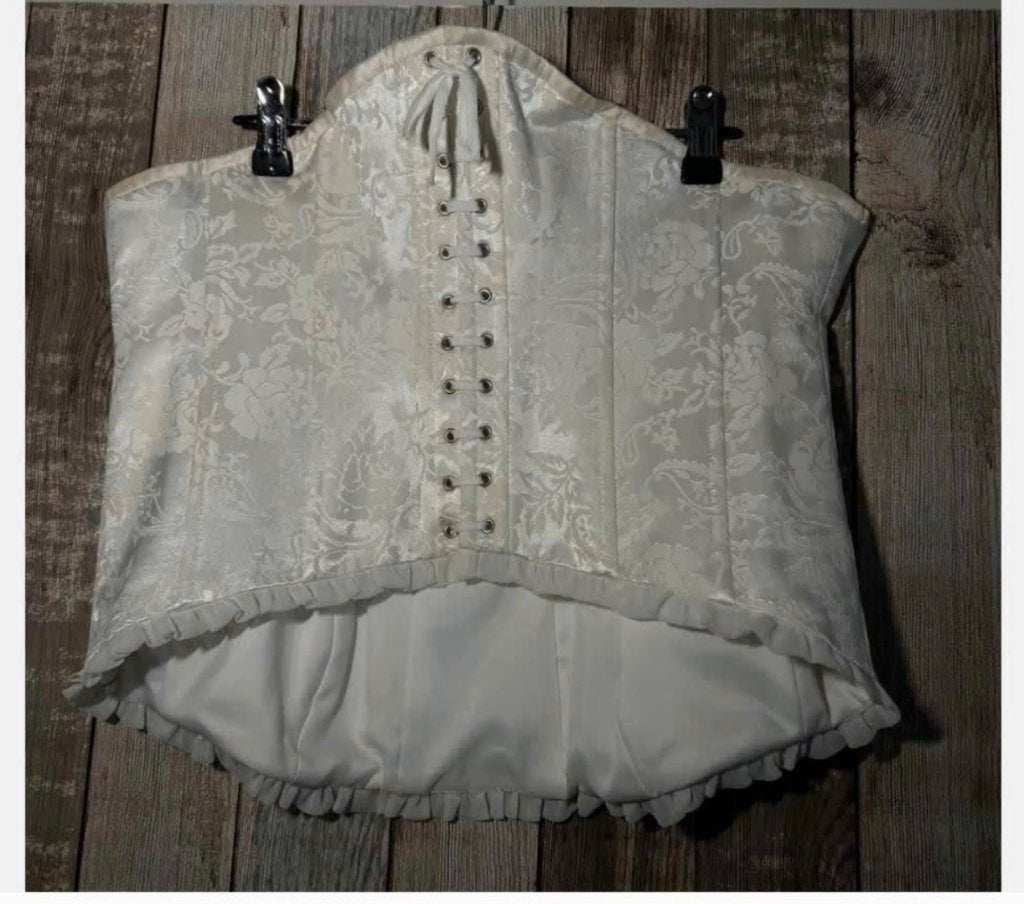 Vintage mooi corset met baleinen, striksluiting, mooie stof, Kleding | Dames, Overige kleuren, Ophalen of Verzenden, X, Body of Korset
