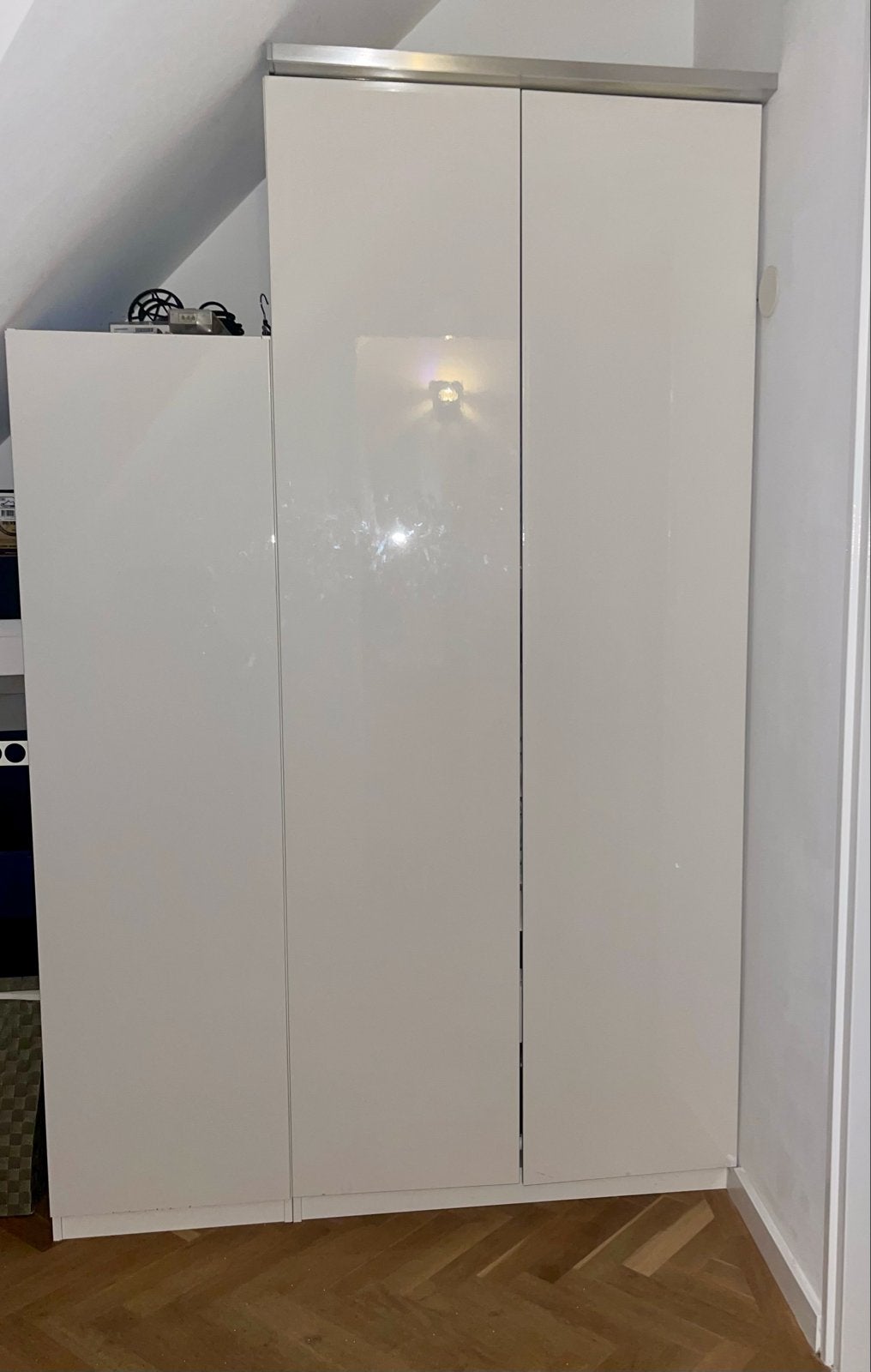 IKEA Pax kledingkast met Fardal hoogglans deuren, Ophalen, Overige materialen, Gebruikt, 100 tot 150 cm