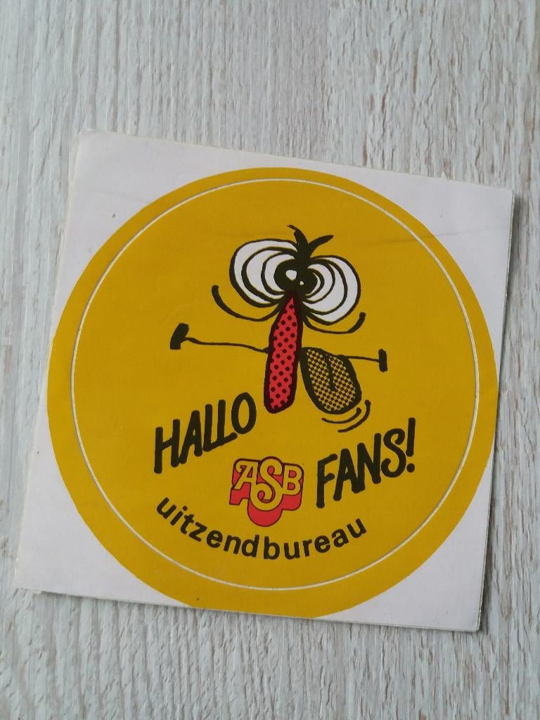 sticker HALLO FANS ASB uitzendbureau, Verzamelen, Stickers, Ophalen of Verzenden, Zo goed als nieuw, Bedrijf of Vereniging