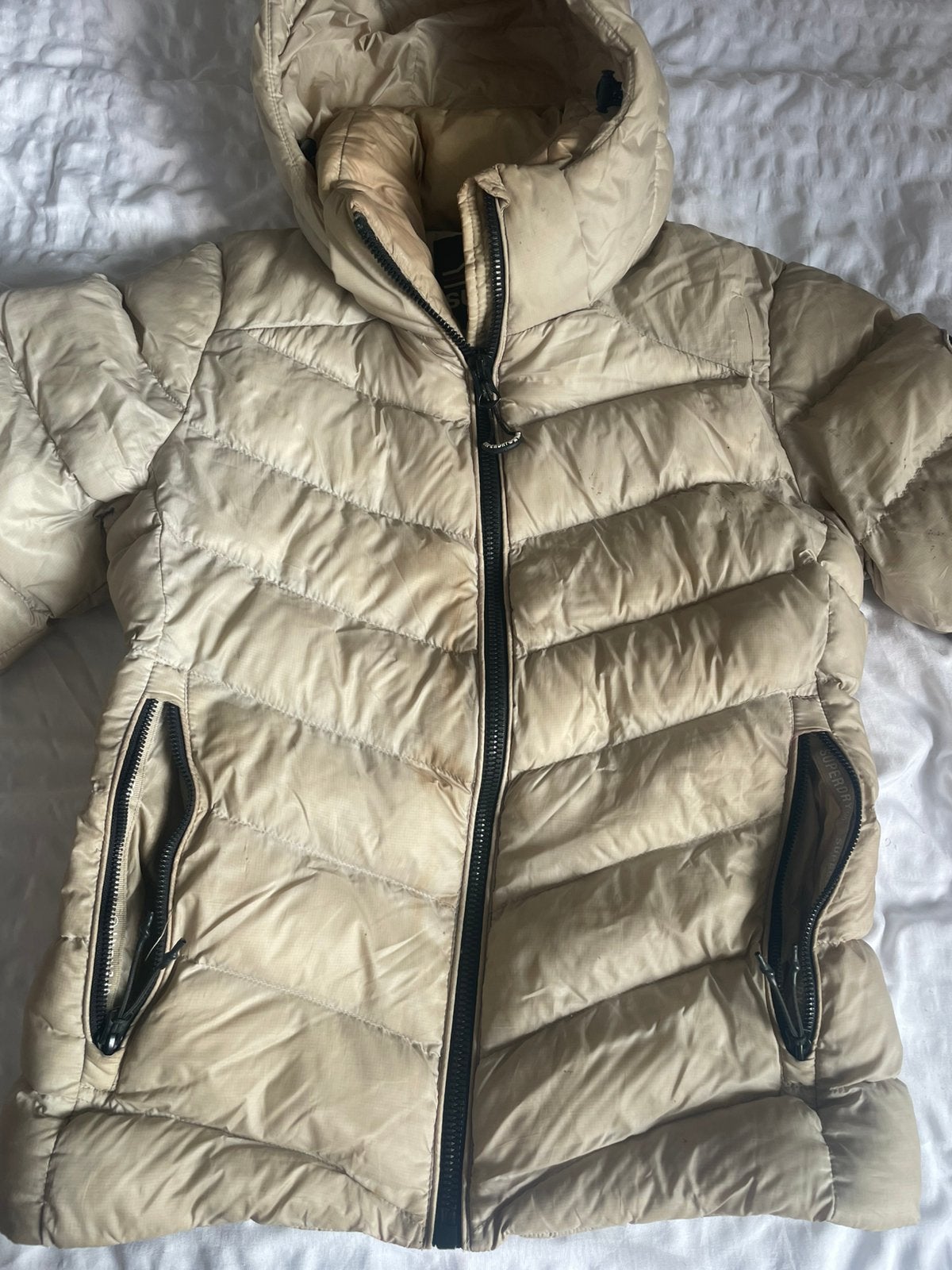 Superdry jas, Ophalen of Verzenden, Gedragen, Maat 38/40 (M), Beige