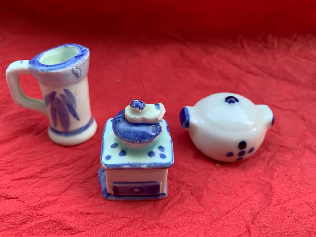 Miniatuur Delfts Blauw Serviesje - 3 Stuks, Ophalen of Verzenden