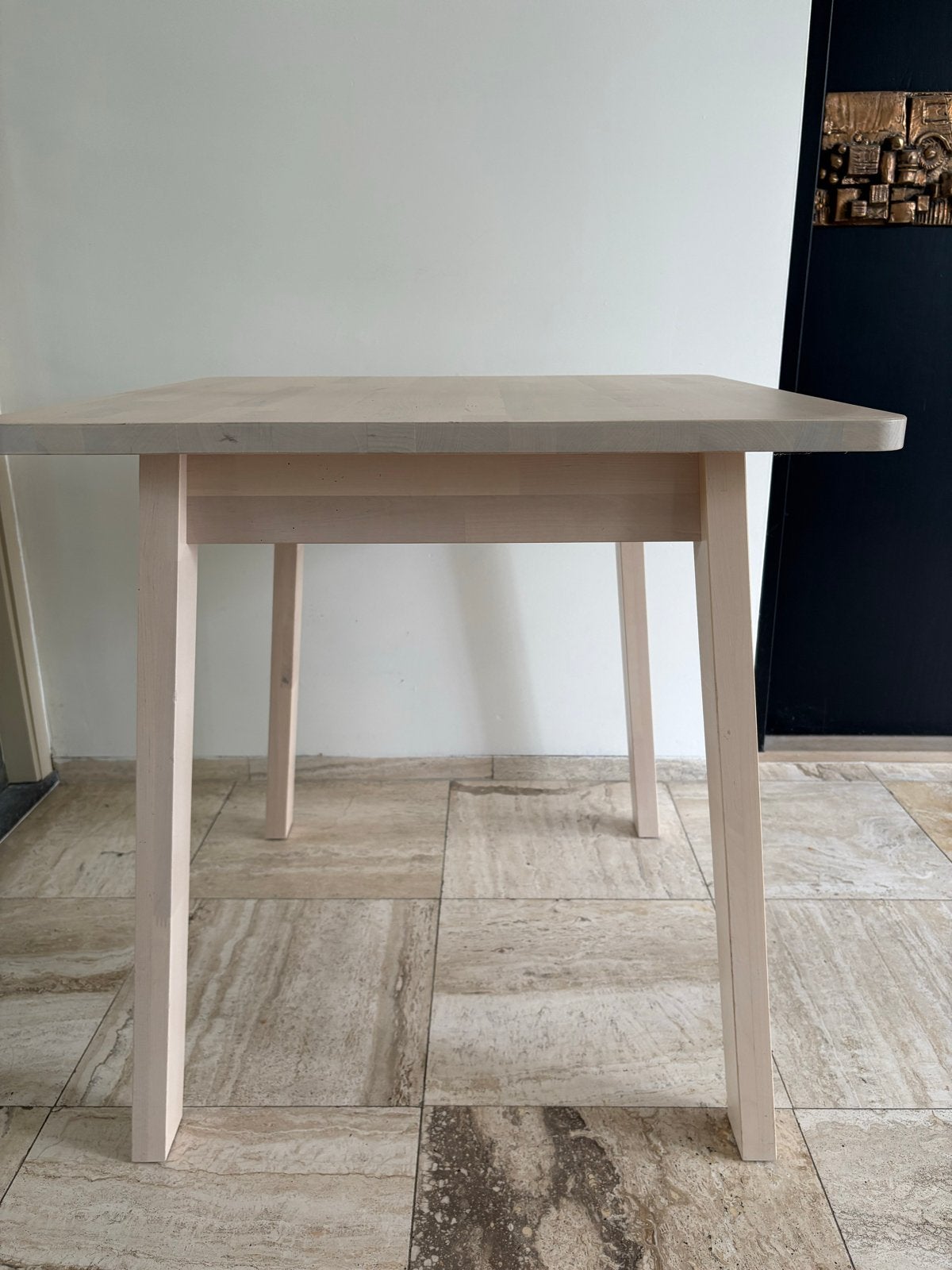 IKEA Norråker tafel en krukje - Scandinavisch design, Ophalen, Gebruikt, Vierkant, Tot twee personen