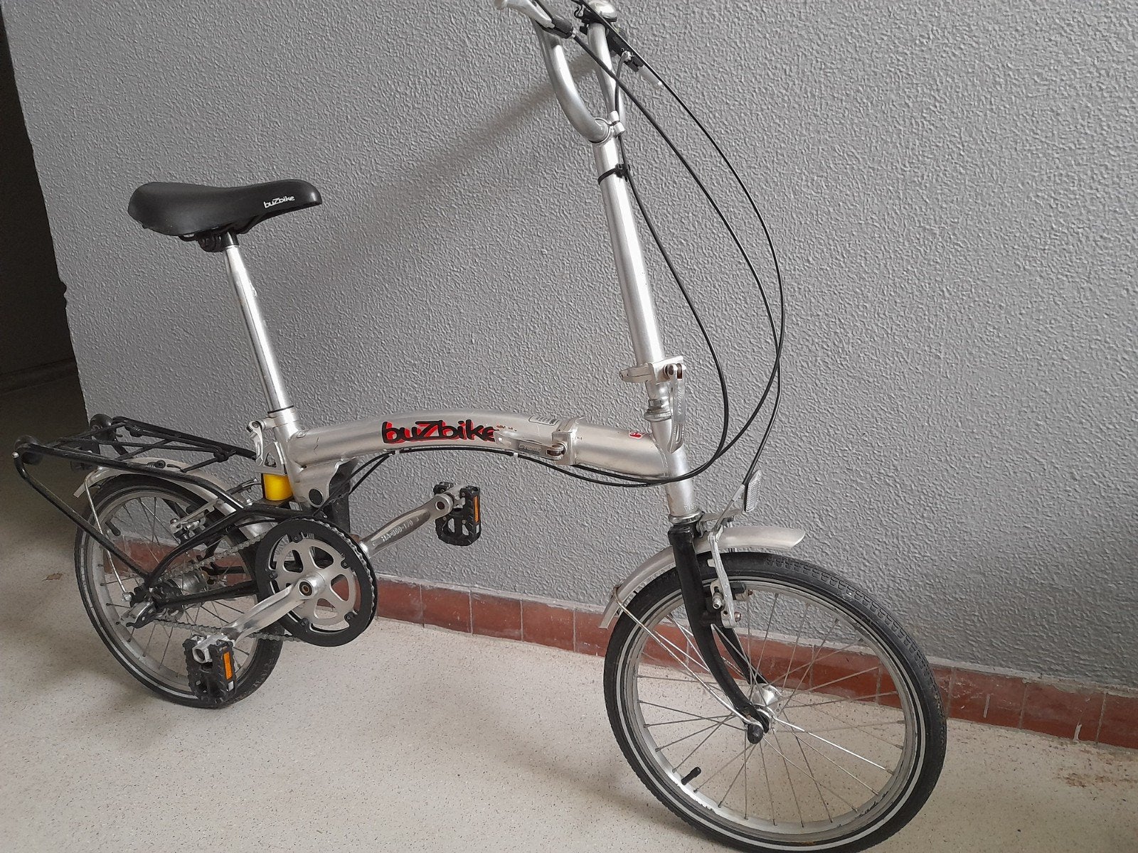 Buzbike 16" vouwfiets versnelling - zeer nette st., Fietsen en Brommers, Fietsen | Vouwfietsen, Ophalen, Gebruikt, Velgrem, 16 tot 18 inch
