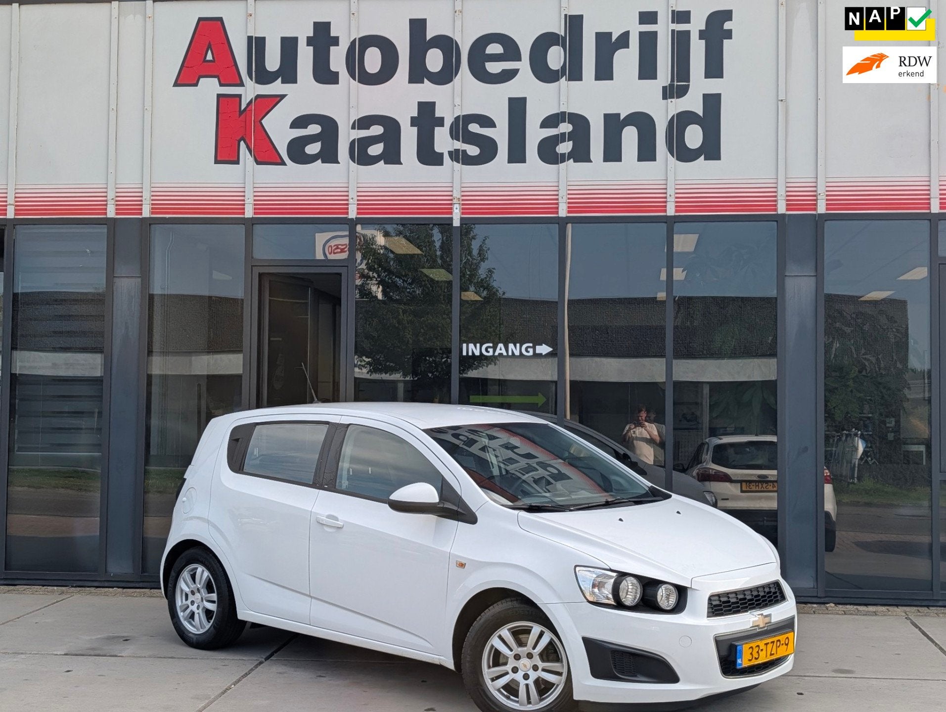 Chevrolet Aveo 1.3D LT Airco - Electr Ramen -, Auto's, Euro 5, Gebruikt, Wit, Origineel Nederlands