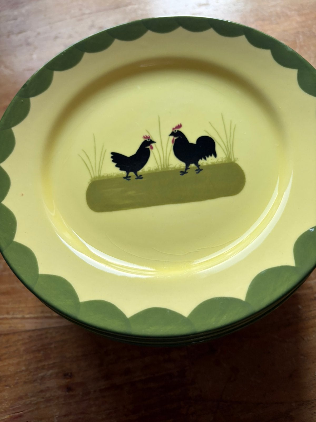 Zeller gebaksbordje Kip en Haan, Ophalen of Verzenden, Glas, Overige stijlen