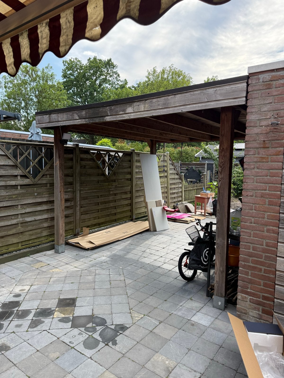 Houten Carport 300x300, Ophalen, Gebruikt, Carport