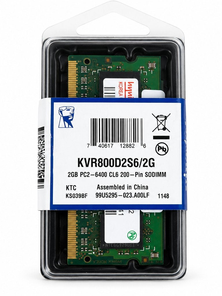 Kingston 2GB DDR2 800MHz SO-DIMM Laptop RAM KVR800D2S62G, Computers en Software, ., Nieuw, Ophalen of Verzenden, DDR2