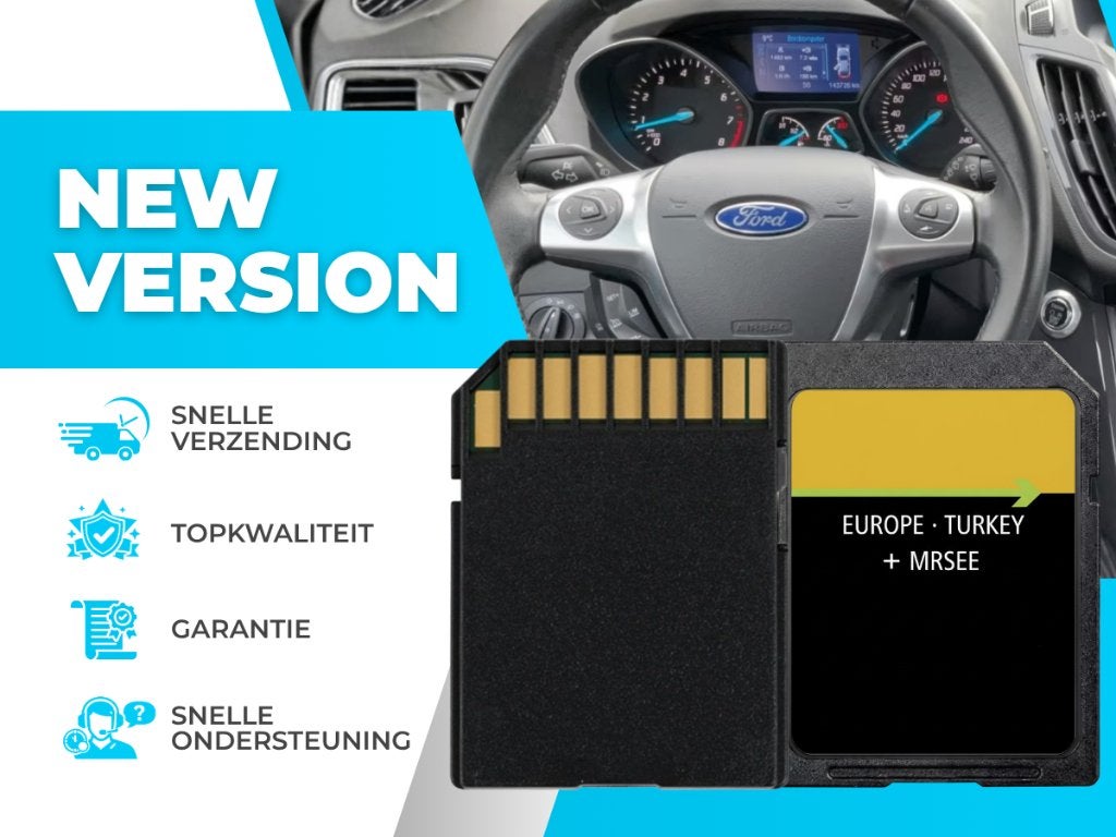 Ford Sync1 SD Kaart MFD navigatie ✅ Europa 2022-2025, Verzenden, Nieuw, Heel Europa, Landkaarten