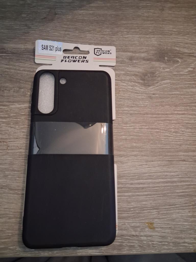 Beacon Flowers Hoesje voor Samsung S21 Plus - Zwart, Ophalen of Verzenden, Nieuw, Overige modellen, Hoesje of Tasje